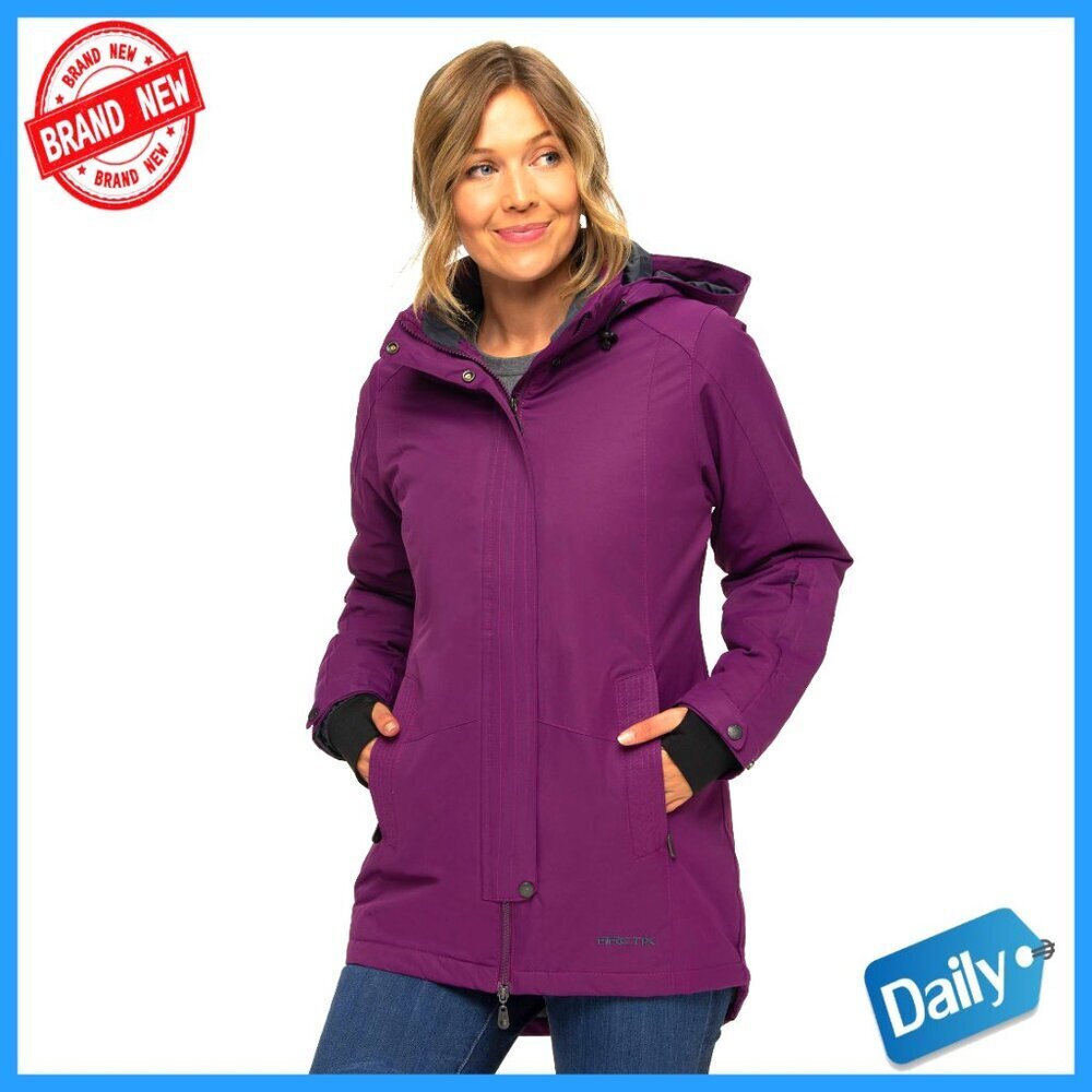 Insulated Camo Parka Performance Jacket Slim Fit Active Wear Winter Outerwear